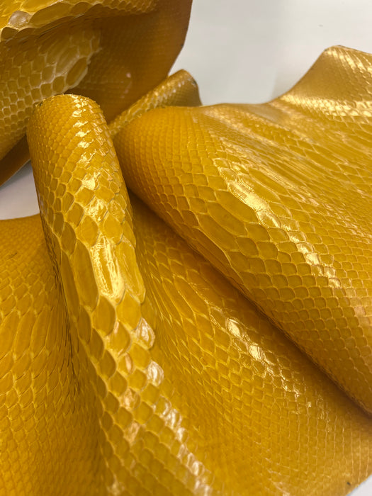 Python Snakeskin Tanned Leather Skin Hide • Genuine Python Hide
