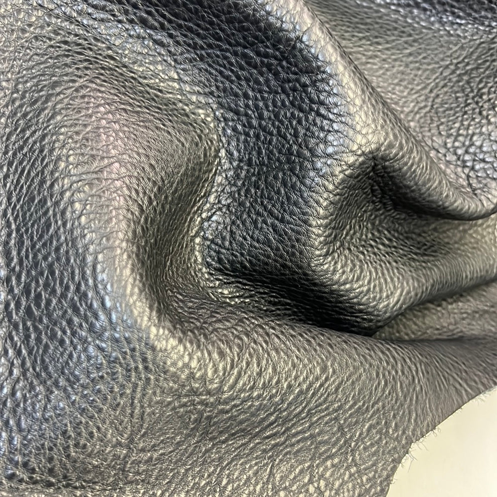 Black Large Full Grain Cowhide Leather