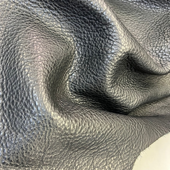 Black Large Full Grain Cowhide Leather