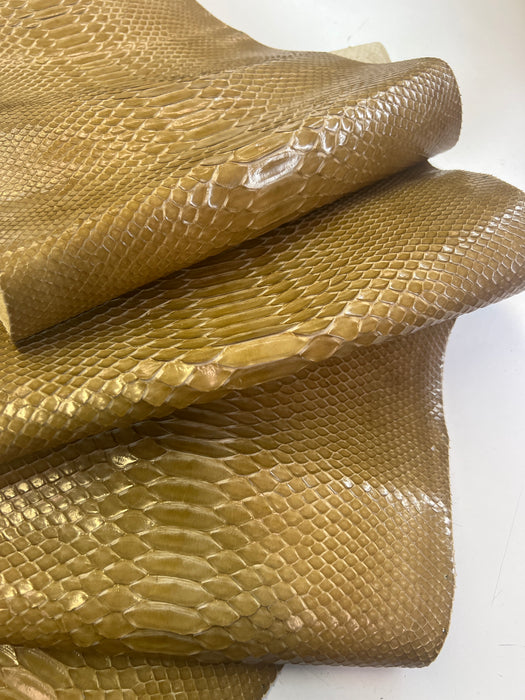Python Snakeskin Tanned Leather Skin Hide • Genuine Python Hide