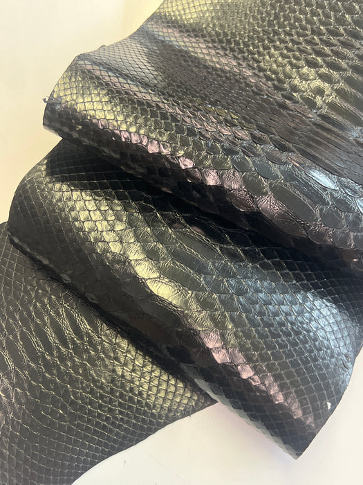 Python Snakeskin Tanned Leather Skin Hide • Genuine Python Hide