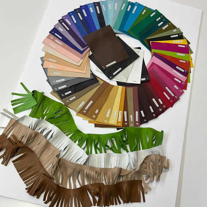 Leather Fringe 3”, header 1/2" and 2.5" fringe