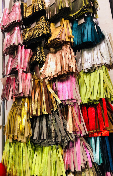 Leather Fringe 3”, header 1/2" and 2.5" fringe