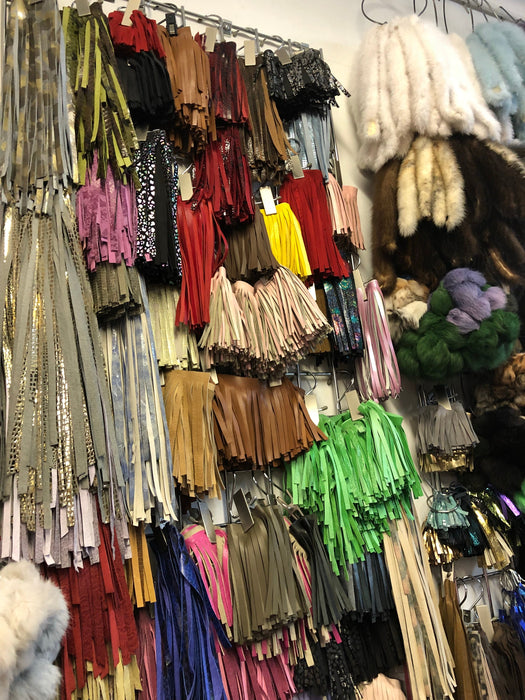 Leather Fringe 6”, header 1/2" and 5.5" fringe