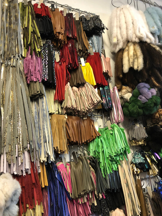 Leather Fringe 3”, header 1/2" and 2.5" fringe