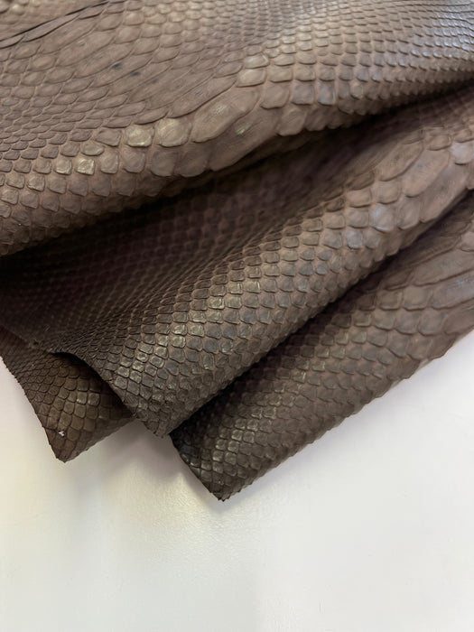 Python MATTE Snakeskin tanned Leather Skin Hide • Genuine Python Hide