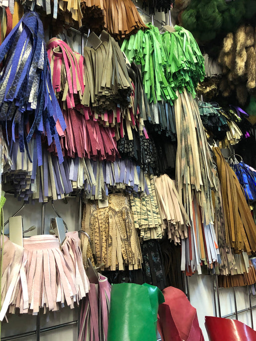 Leather Fringe 6”, header 1/2" and 5.5" fringe