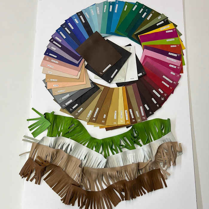 Leather Fringe 6”, header 1/2" and 5.5" fringe