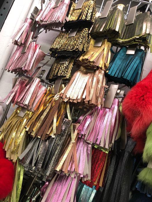 Leather Fringe 3”, header 1/2" and 2.5" fringe