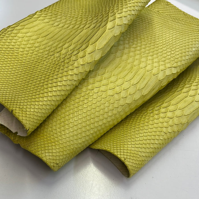 Python MATTE Snakeskin tanned Leather Skin Hide • Genuine Python Hide