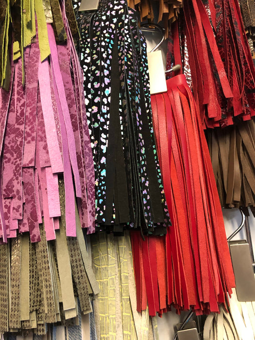 Leather Fringe 3”, header 1/2" and 2.5" fringe