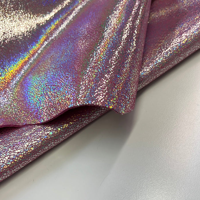 Suede Crackled Print Pigskin