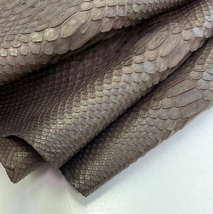 Python MATTE Snakeskin tanned Leather Skin Hide • Genuine Python Hide