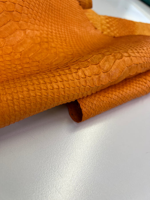 Python MATTE Snakeskin tanned Leather Skin Hide • Genuine Python Hide