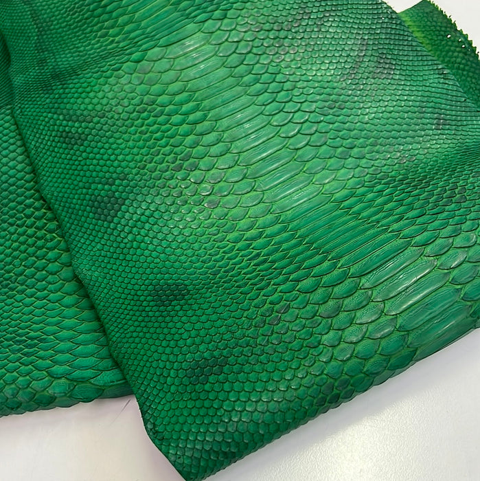 Python MATTE Snakeskin tanned Leather Skin Hide • Genuine Python Hide