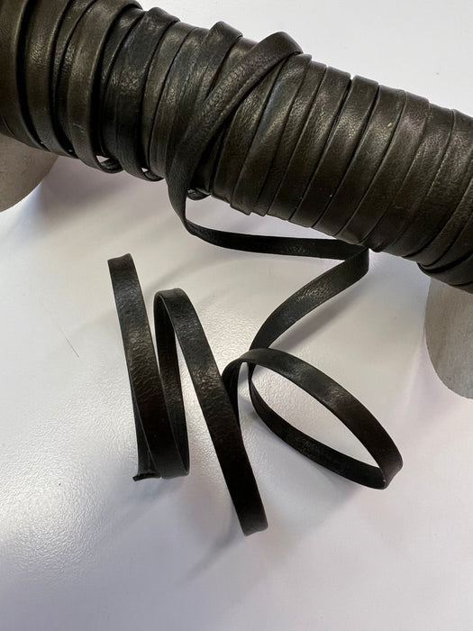 Genuine Leather Trim, 1/4” Folded Italian Lambskin Leather Trim