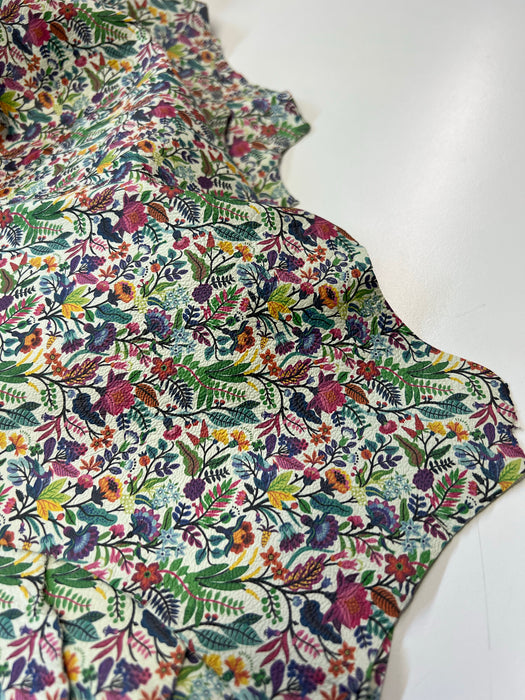 Leather Mini Floral Print Lambskin Leather