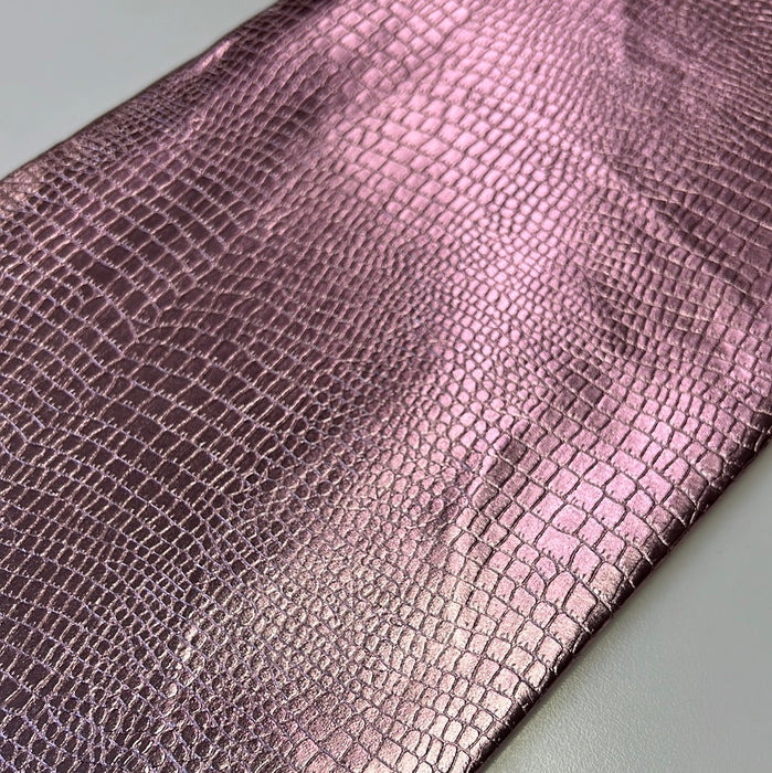 Leather Embossed Baby Alligator Lambskin Leather