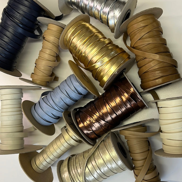 Leather Trim 1/2” Genuine Leather Folded Trim 107