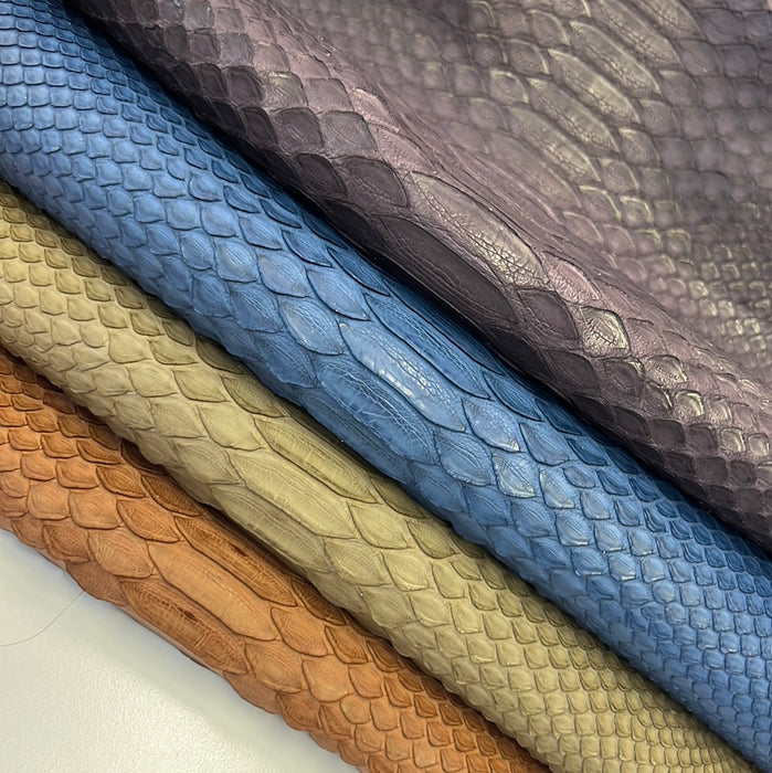 Python MATTE Snakeskin tanned Leather Skin Hide • Genuine Python Hide