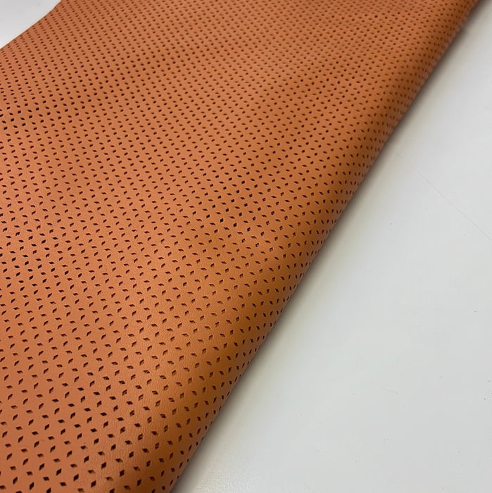 Perforated Authentic Real Genuine Lambskin Leather Diamond Four