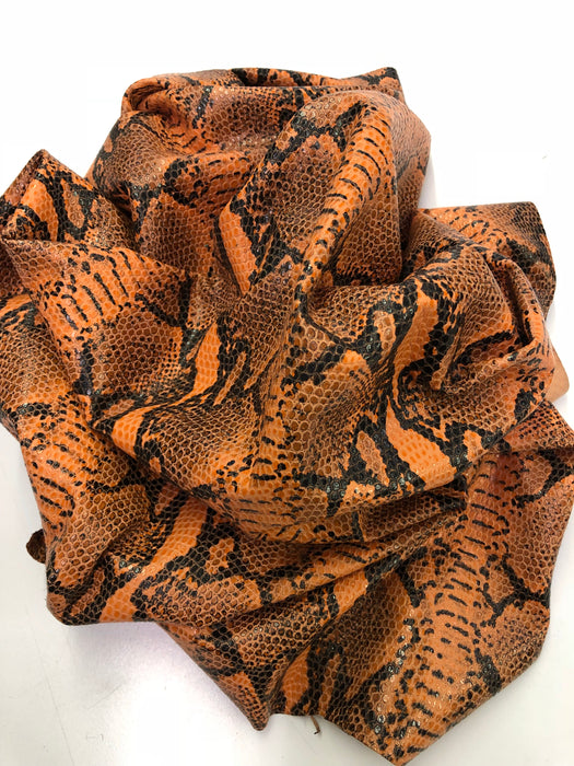 Python Printed Lambskin Leather