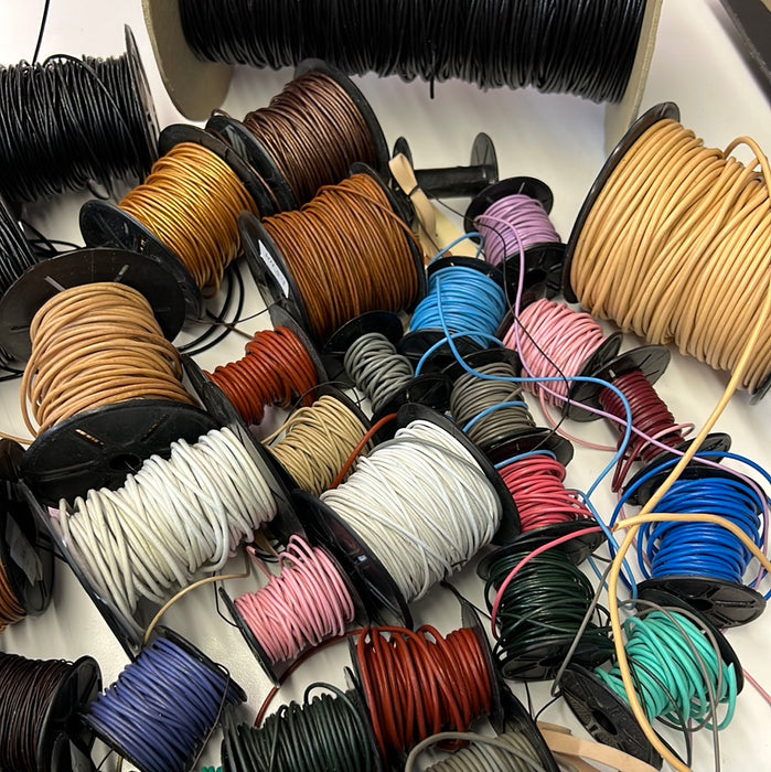 Leather Round Cord / Black Leather Cording