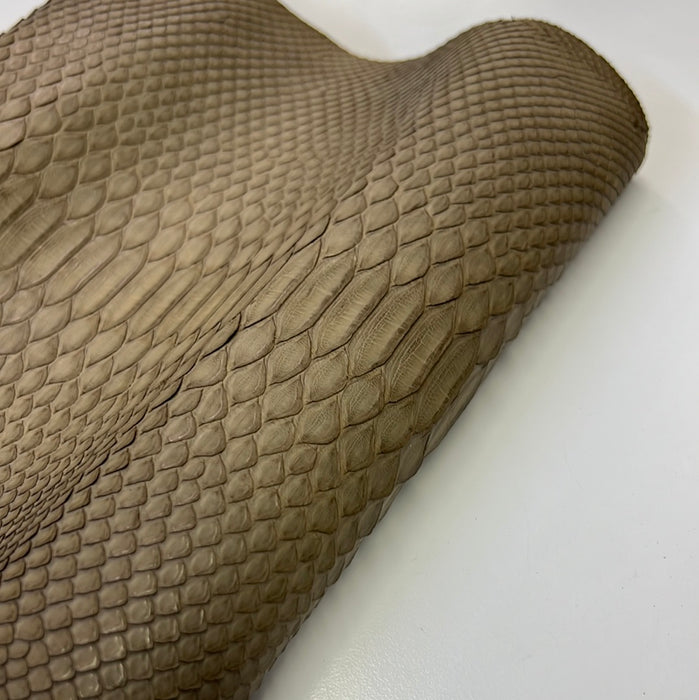 Python MATTE Snakeskin tanned Leather Skin Hide • Genuine Python Hide