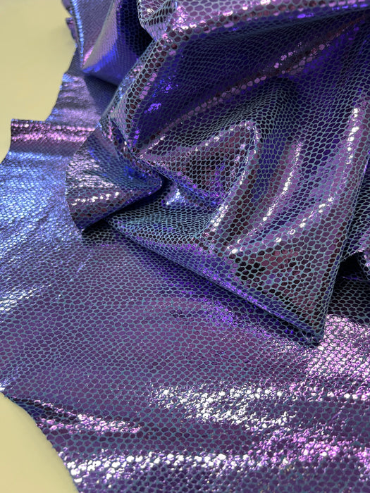 Metallic Snakeskin Print Pigskin