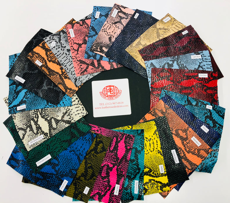 Python Printed Lambskin Leather