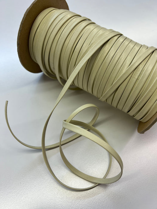 Genuine Leather Trim, 1/4” Folded Italian Lambskin Leather Trim