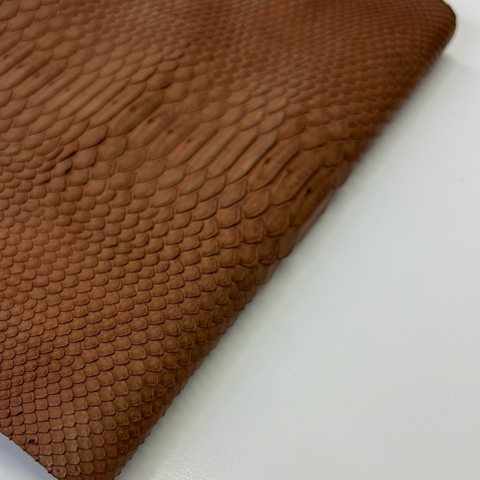 Python MATTE Snakeskin tanned Leather Skin Hide • Genuine Python Hide