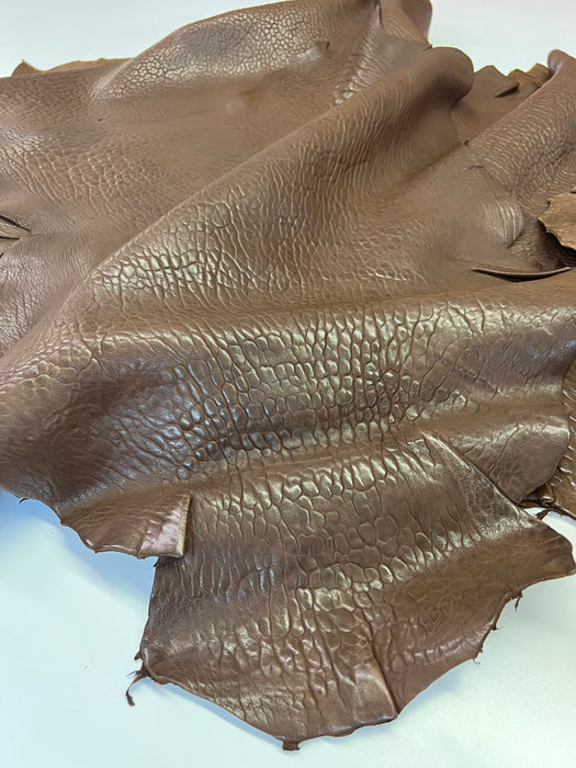 Bubble Heavy Texture Goatskin Leather