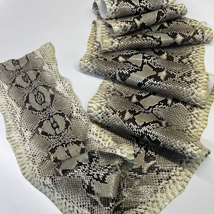 Genuine Python tanned Snakeskin Leather Hide - Natural