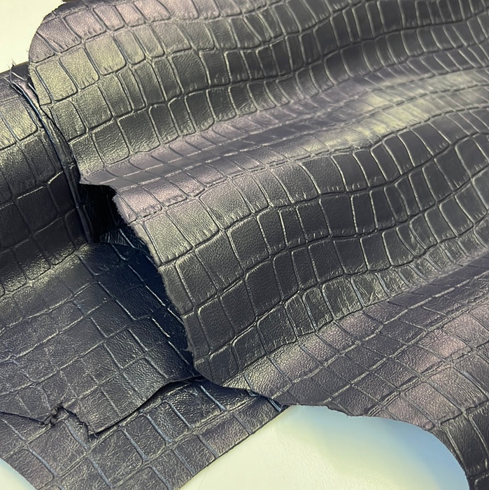 Leather Crocodile/Alligator Embossed Lambskin leather