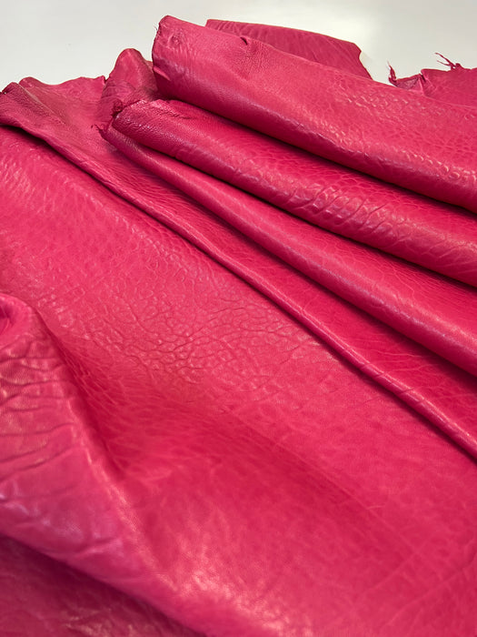 Bubble Heavy Texture Goatskin Leather