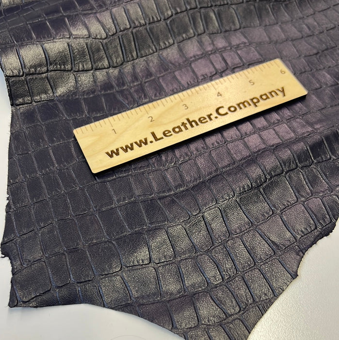 Leather Crocodile/Alligator Embossed Lambskin leather