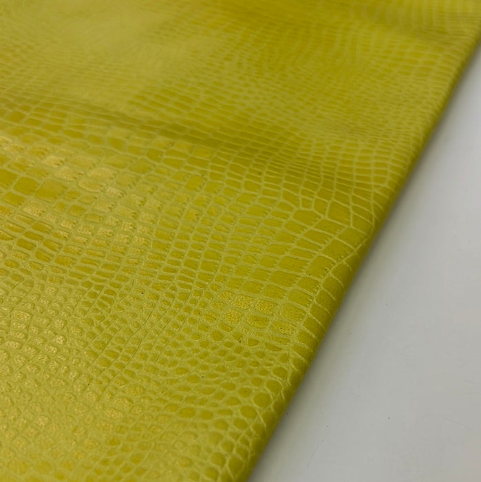 Leather Embossed Baby Alligator Lambskin Leather