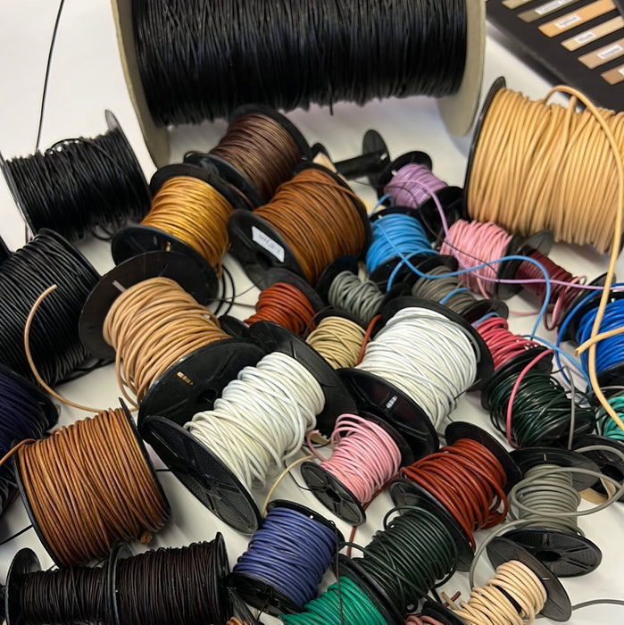 Leather Round Cord / Black Leather Cording