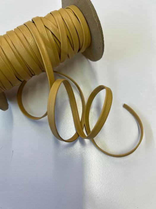Genuine Leather Trim, 1/4” Folded Italian Lambskin Leather Trim