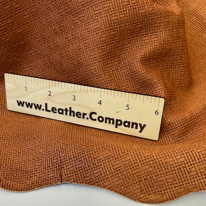 Leather BasketWeave Embossed Lambskin Leather