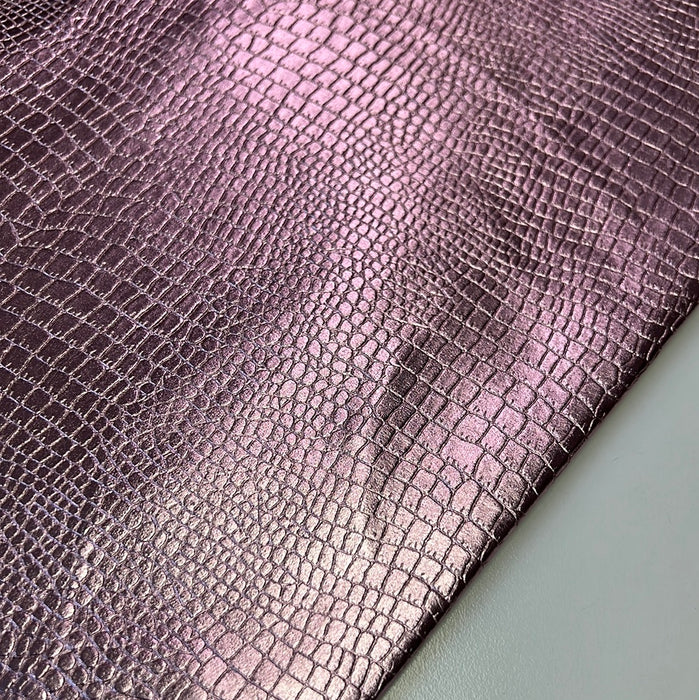 Leather Embossed Baby Alligator Lambskin Leather