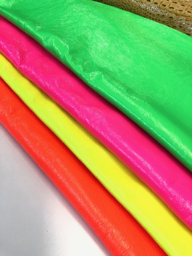 Neon Lambskin Leather