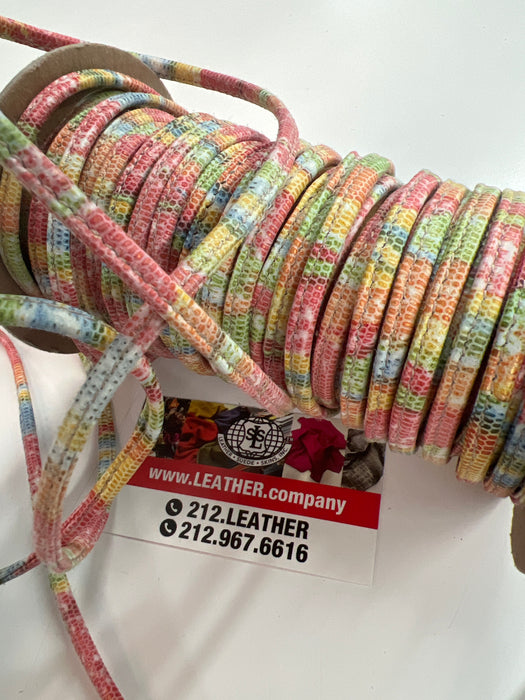 Genuine Leather Drawstring Leather trim, sold by yard