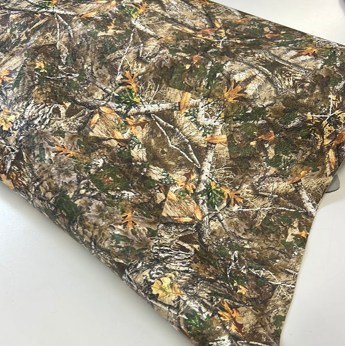 Camouflage Print Cowhide Leather