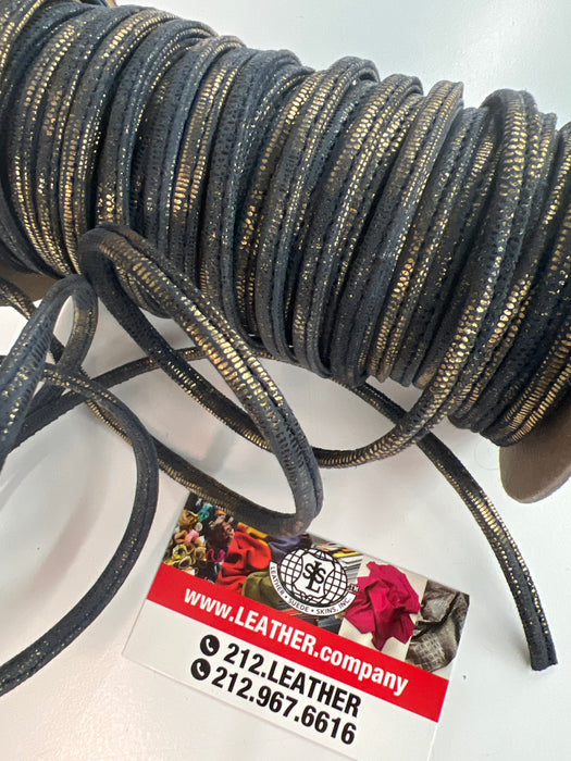 Genuine Leather Drawstring Leather trim, sold by yard