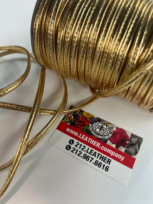 Genuine Leather Drawstring Leather trim, sold by yard