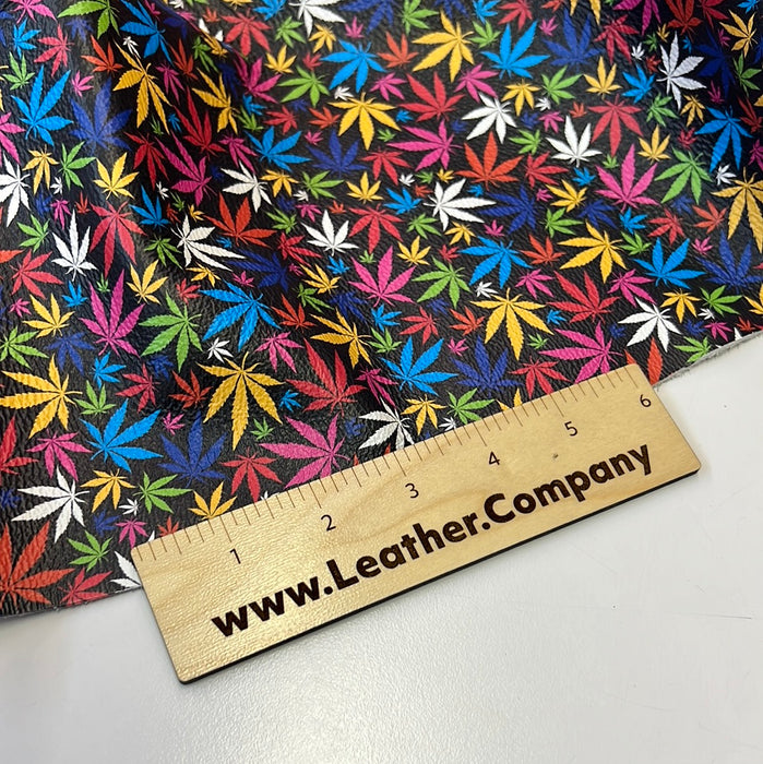 Cannabis Printed Leather