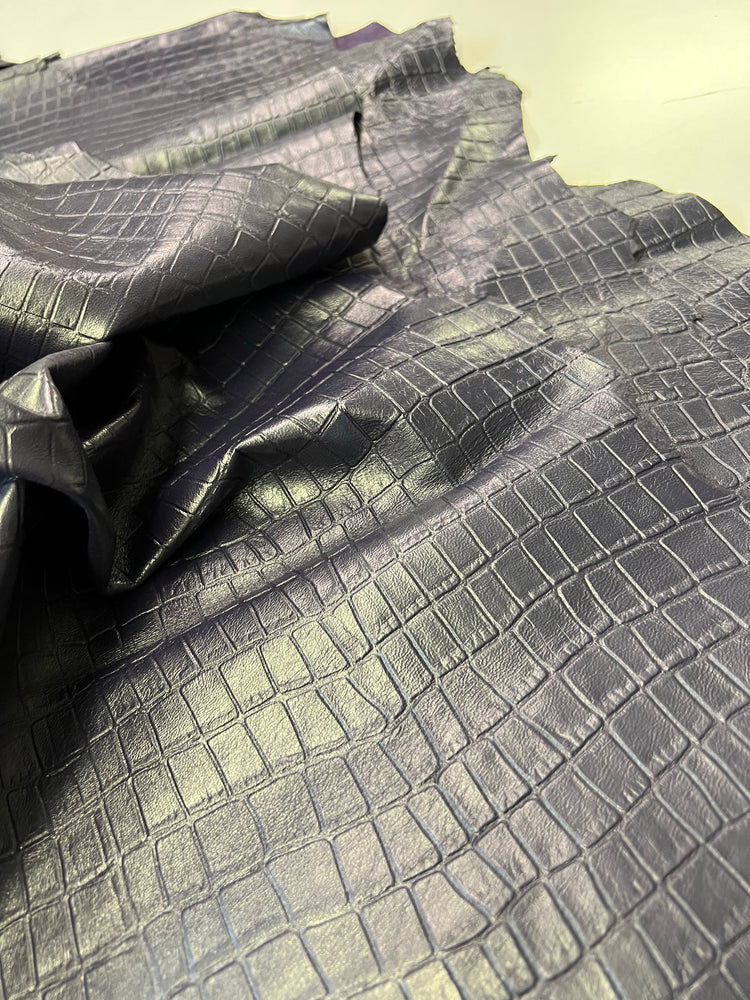 Leather Crocodile/Alligator Embossed Lambskin leather