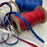 Leather Trim/1/2” Folded leather /Red, White, Blue